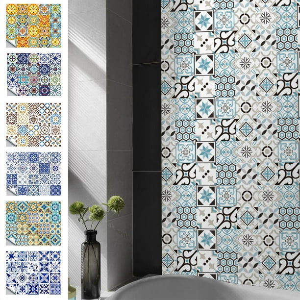 Home Decor Wall Stickers Removable Tile Transfers Kitchen Backsplash Mural Bathroom Decals Com - Wall Decals Kitchen Backsplash