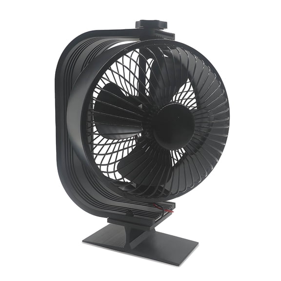 Zeiwohndc Heat Powered 4 Blade Wood Stove Fan Auto Start Quiet Operation 360 Rotation