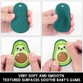 thumbnail image 3 of Mordedor de silicona Cuebo Avocado sin BPA para bebés y niñas, 3 of 5