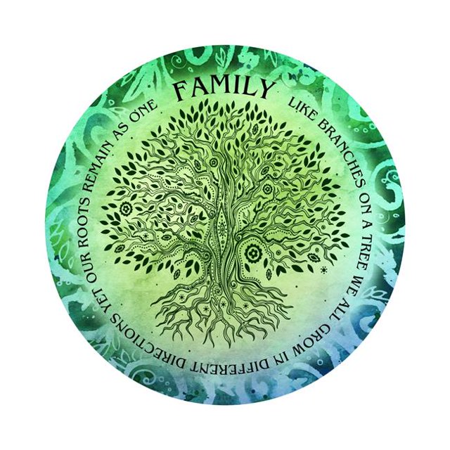 Next Innovations 101409002-FAMILYROOTS 16 Po Arbre Généalogique Rond Art Mural