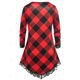 thumbnail image 2 of Camiseta de Talla Extra con Cordones a Cuadros Rosegal Mangas largas de talla grande, 2 of 5