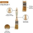 thumbnail image 3 of Chip Paint Brushes - 24-Pack - 1" Chip Brushes for Paints, Stains, Varnishes, Glues, & Gesso - Home Improvement - Interior & Exterior Use, 3 of 5