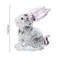 thumbnail image 6 of tasrioml Faux Crystal Rabbit Figurine Transparent Collectible Rabbit Statue Glass Art Animal Ornament Bunny Sculpture for Home Office Desk Car, 6 of 8