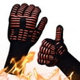 thumbnail image 3 of Oven Gloves 932°F Extreme Heat Resistant Gloves - Silicone Non-Slip Oven Mitts with Finger, Kitchen Outdoor Cooking Glove for BBQ, Baking, Grilling, 1 Pair, 3 of 6