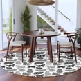 thumbnail image 3 of Black White Cat Round Area Rug 7Ft Washable Circle Rugs for Dorm Laundry Room, Modern Striped Geometric Abstract Non-Slip Carpet Floor Mats Indoor Outdoor Carpet Runner Aesthetic Home Decor, 3 of 8