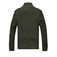 thumbnail image 3 of BXINGOHAI Men Jacket Lightweight zip up Jackets solid long sleeve Jackets fashion spring fall outdoor jackets Fall Savings Army Green,M, 3 of 3