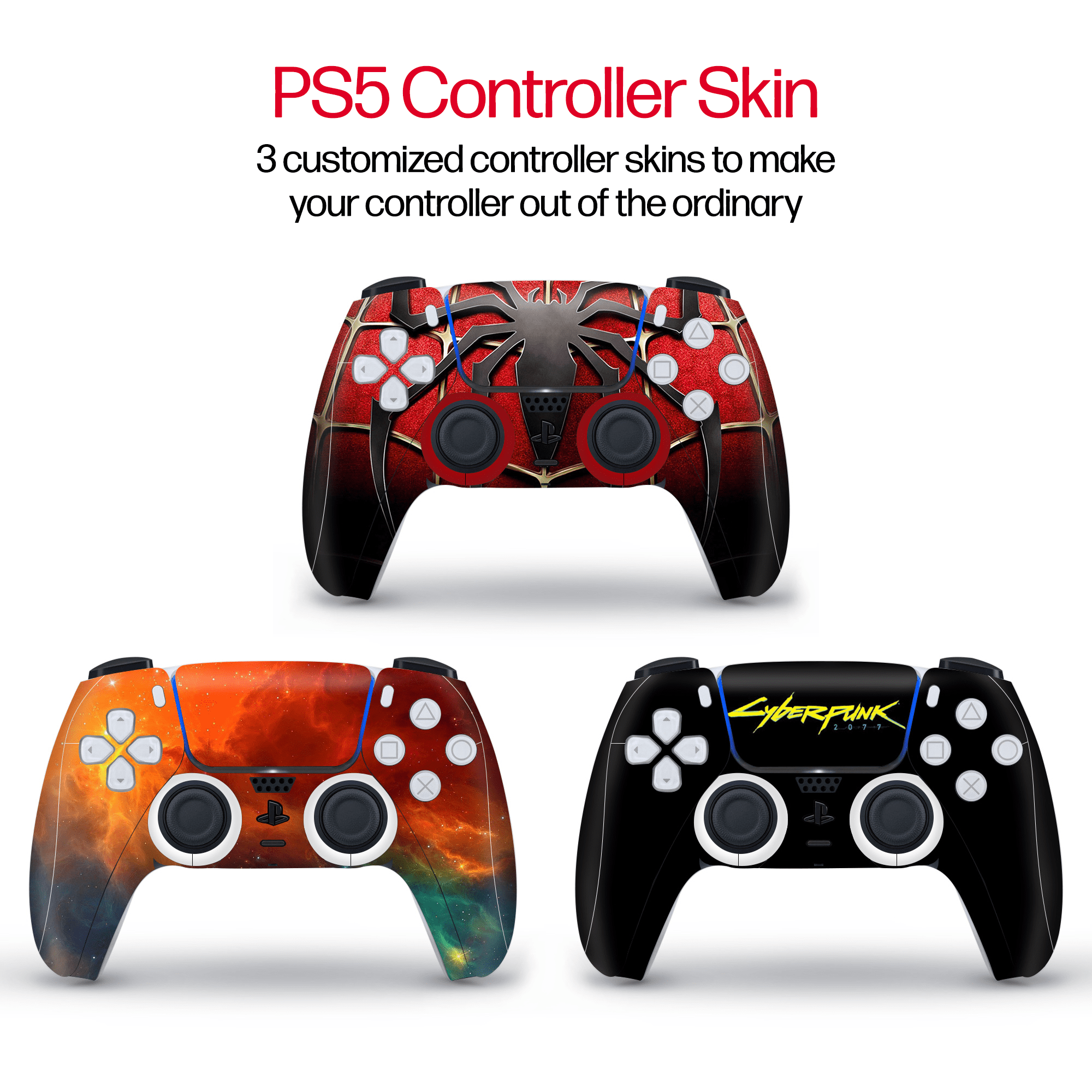 2024 PlayStation PS 5 Gaming Holiday Bundle: PS 5_Disc Console with Fortnite Cobalt Star pack + Wireless Controller + Charging Dock + 3pcs Controller Skins