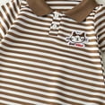 thumbnail image 3 of Gubotare Girls Clothes Summer Dresses Little Girls A-Line Dress Cute Rainbow Pattern Short Sleeve Casual Toddler Girl Dresses for Party 5T 6T (Brown,5-6 Years), 3 of 3