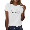 thumbnail image 6 of Valentines Shirts for Women Heart T Shirt Valentine's Tee Shirt Casual Lover Short Sleeve Tops, 6 of 8