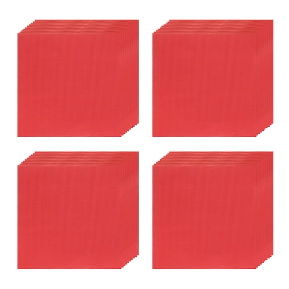 100pcs Foil Candy Wrappers, 6 x 6 Inch Chocolate Bar Wrappers, Aluminum Foil Paper (Red, Fine Grid)