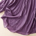 thumbnail image 4 of Zunfeo Sun Protection Clothing Women Lightweight Cotton Linen Blouse Hooded Summer Button Down Shirts Purple, 4 of 4