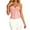 Pink, variant on Aihuaihua Y2k Lace Mesh Corset Top Women Lace up Strappy Boned Bustier Cami Tank Tops Streetwear Pink L