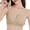 Khaki, variant on Women’s Seamless Ribbed Wireless Bra, Comfortable Everyday Soft Support Bra with Adjustable Straps Mint Green L