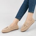 thumbnail image 6 of Ecetana Women's Suede Loafers Slip-On Flat Shoes Round Toe Casual Shoes for Daily Office Walking, 6 of 6
