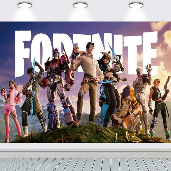 Fortnite Birthday Banner Backdrop Background Taspestry Post Wall Decor Party Supplies