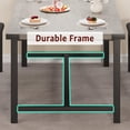 thumbnail image 6 of Huisuilinss Extendable Kitchen Table Set,3-Piece Dining Table Set For 4-6,Large Rectangle Dining Room Table With 2 Upholstered Benches For Apartment Living Meeting Room Saving Space, 6 of 9