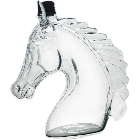 125ML Year of the Horse Whiskey Decanter Set - Decorative Glass Liquor Bottle for Home Bar, Fun Gift for Men(LR 1 PCS)