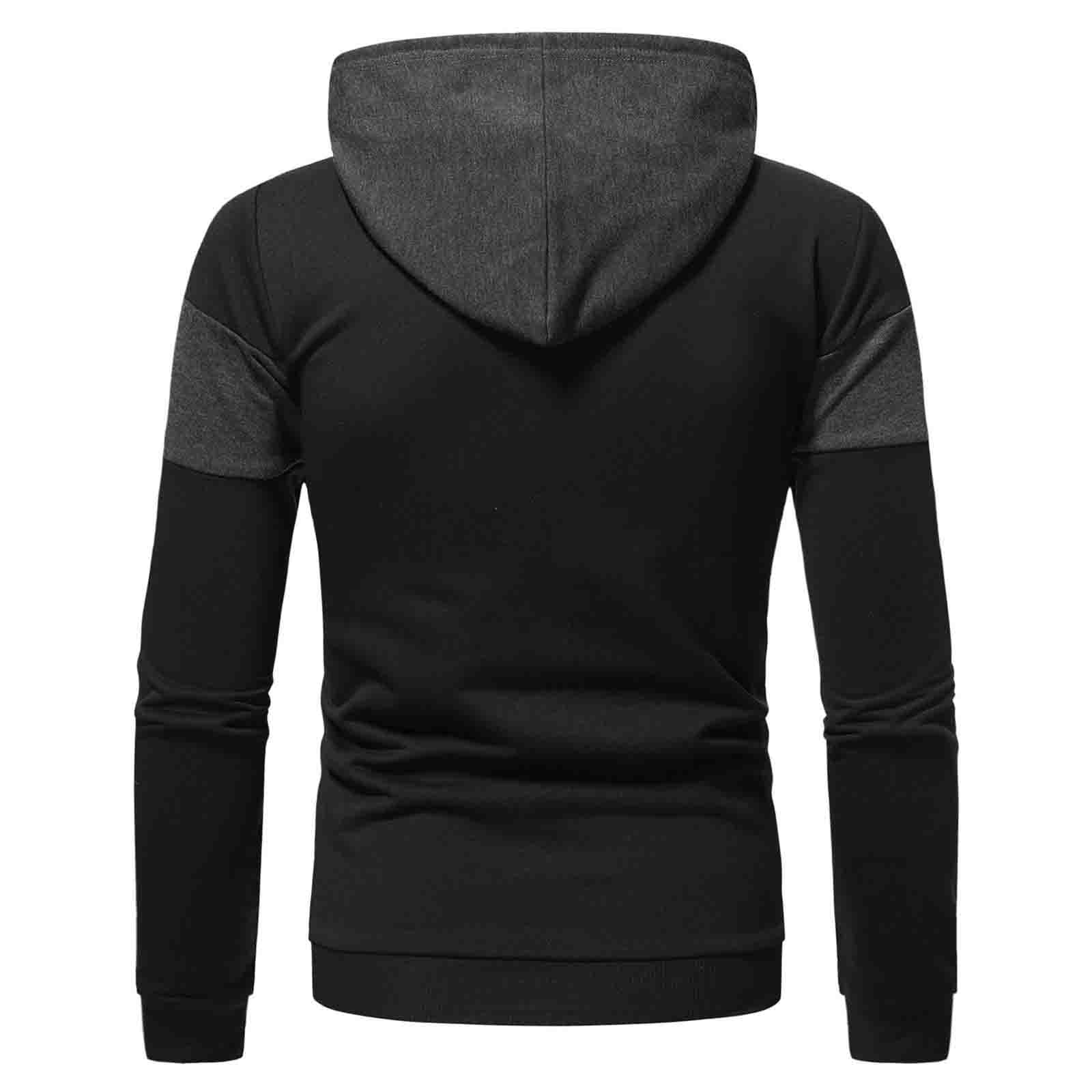 Men zipper fly 2 in 1 hooded sweatshirt online