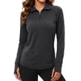 thumbnail image 2 of Rosvigor Plus Size Sweatshirts for Women Quarter Zip Pullover Casual Long Sleeve Shirts Loose Pullover Sweatshirts with Thumb Holes, 2 of 8