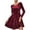 Red, variant on qolati Women's Velvet Dress Fall Winter Long Sleeve Cocktail Christmas Party Club Dresses Flare Swing Mini Prom Dress for Wedding Guest 2024 Black M