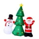 thumbnail image 5 of Decoraciones navideñas inflables: lindo conjunto de Papá Noel, muñeco de nieve y de Navidad para patio o porche., 5 of 9
