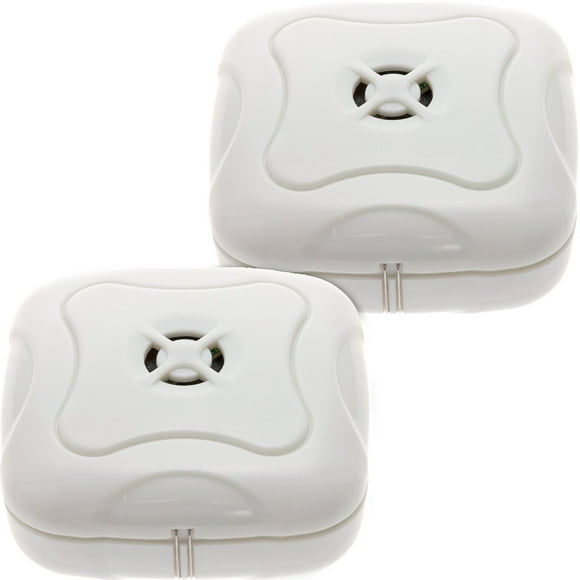 2 Pack Détecteur de Fuite d'Eau - Capteur d'Alarme de Détection de Flood 95 dB pour Salles de Bains, sous-Sols, Buanderies, garages, Greniers et Cuisines par Mindful Design (Blanc, 2 Pack)