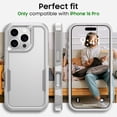 thumbnail image 2 of for iPhone 16 Pro Case, [Shockproof] Military Grade Proof Protection [Dropproof] Rugged Protective Heavy Duty Phone Case Cover for iPhone 16 Pro (White), 2 of 14