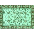 thumbnail image 1 of Ahgly Company Indoor Rectangle Abstract Turquoise Blue Modern Area Rugs, 6' x 9', 1 of 4