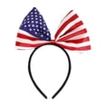 thumbnail image 2 of Cinta patriótica de EE. UU. Accesorio para el cabello Rojo, Blanca Azul, Accesorio para el pelo, bandera, Diadema para el pelo Mujeres, adolescentes, Día de la Independencia Adulto, Fiesta del Día, 2 of 8