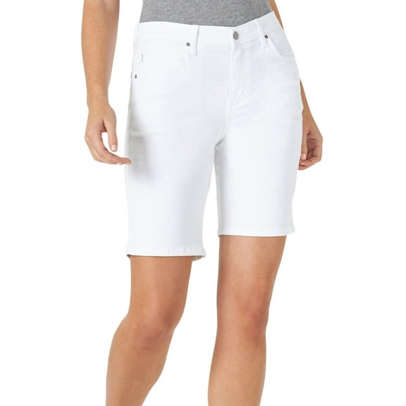 Lee Womens Relaxed Fit Bermuda Shorts 18 White
