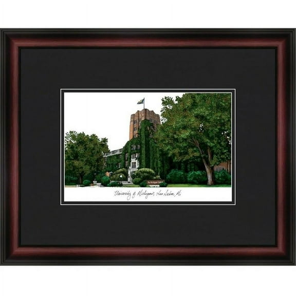 University of Michigan Academic Framed Lithogrpah