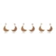 thumbnail image 5 of Aretes colgantes Qarigey en forma de luna vintage joyería colgante Café blanco, 5 of 6