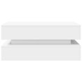 thumbnail image 5 of vidaXL Coffee Table with LED Lights White 90x50x40 cm, 5 of 5