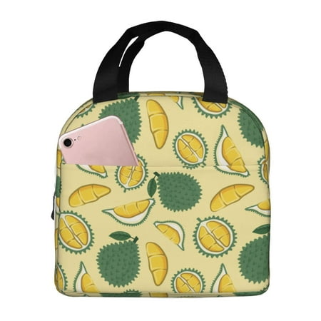 Insulated Lunch Bag for Women Men - Cute Gold Durian Leakproof Cooler Lunch Box for Women Men  Lunch Tote Bags for Work School Picnic Travel