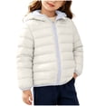 thumbnail image 2 of Xdegoge Toddler Girls Lightweight Puffer Jacket Hooded Zip Up Winter Coat Packable Warm Quilted Outerwear Wind Resistant Fall Winter Basic Padded Coats, 2 of 8