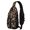 Fireman and Uniform Black Pattern, variant on Fireman and Hose Orange Pattern Sling Backpack, Travel Shoulder Pack with Earphone Port, Breathable Padded Back Gift Ideas for Travel Shopping