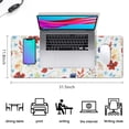 thumbnail image 5 of Long Mouse Pads for Desk,Pioneer Flower Floral Print Pattern Desk Mats on Top Of Desks, Desk Mouse Pad Extra Large with 3mm Non-Slip Base and Stitched Edge for Gaming,Office,Work,Home 31.5"x11.8", 5 of 6