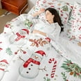 thumbnail image 4 of Castle Fairy Children Xmas Snowman 7-Piece Twin Bedding Sets,Candy Cane Bedding Comforter Set,Christmas Tree Breathable Sheet Sets,Super Cozy Room Decor, 4 of 8