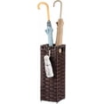 thumbnail image 6 of Rattan Umbrella Stand, Umbrella Holder for Entryway, Hand Woven Umbrella Rack Organizer Freestanding, with a Detachable Drip Tray, 4 Hooks, 11.8" L x 5.5" W x 16.5" H, 6 of 9