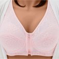 thumbnail image 2 of EHRWE Womens Push Up Bras Front Zipper Lace Edge Wirefree Movement Seamless Push Up Adjustment Yoga Sleep Large Smoothing Bra, 2 of 5