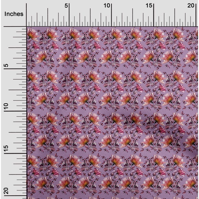 oneOone Silk Tabby Lavender Fabric Florals Sewing Craft Projects Fabric Prints By Yard 42 Inch Wide