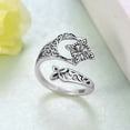 thumbnail image 6 of Celtic Knot Ring for Women, Adjustable Open Band Thumb Ring, Geometric Hollow Out Knuckle Ring, Vintage Inspired Stackable Ring, Sterling Silver Plated Jewelry Gift, 6 of 7