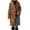 Khaki, variant on Jackets for Women Ethnic Aztec Print Wool Trench Coat Single Breasted Overcoat With Pocket 2025 Trendy Outfits