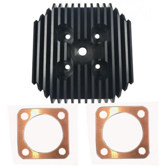 DONSP1986 CNC Black Square Racing Head & Copper Gaskets-2 Stroke 66cc/80cc Motor