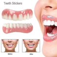 thumbnail image 2 of Extra Thin Fake Bright White Tooth Veneers Silicone Soft Safe Adhesive Denture Hide Shade Braces Comfortable Teeth Orthodontic, 2 of 5