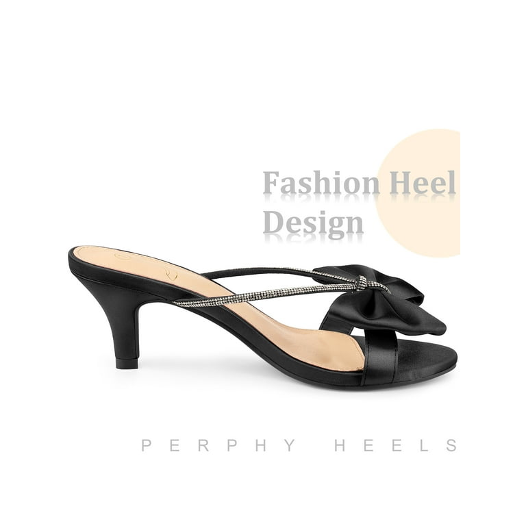 Kitten heel 2025 slide sandals