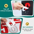 thumbnail image 4 of 13 Sheets Alphabet Stickers,4 Inch Large Vinyl Letter Number Stickers Self Adhesive,Waterproof Numbers Alphabet Letters Labels for DIY Crafts,Mailbox,Notebook,Door,Water Bottles,Car(Red), 4 of 8