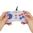 thumbnail image 3 of Joernso Wired Gamepad Plug And Play 6 Key Layout Disc Direction Button Acceleration Ergonomic No Delay Game Joystick for Console 16bit, 3 of 7