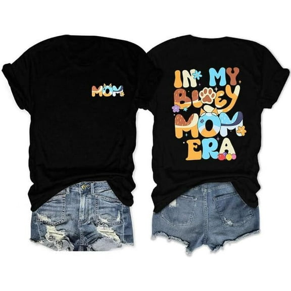 in My Mom Era Shirt Mama Shirt Dog Paw Graphic Tee,in My Mom Era Shirt for Women,Mama Shirt for Women