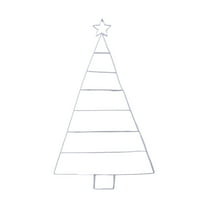 hulanddfd Christmas Display Stand, 32.25"x18.9"/82cm*48cm Foldable Christmas Tree Grids Frame Iron Christmas Tree Wall Christmas Decoration 1pc White